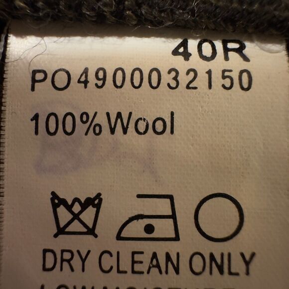 DKNY Mens Blazer Sport Coat Two Button Jacket 40R WOOL  Brown Herringbone Suits - Picture 14 of 16